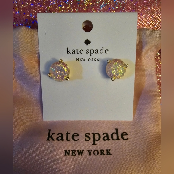Kate Spade Opal Glitter stud earrings! Rise and Shine! - Picture 4 of 12